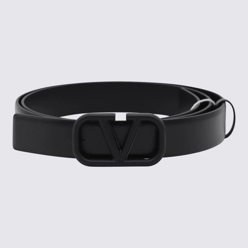 Valentino Valentino Garavani Black Leather Belt 1