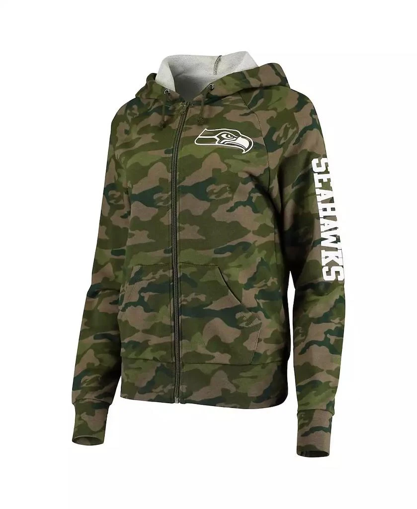 New Era Women's Camo Seattle Seahawks Raglan Full-Zip Hoodie 3
