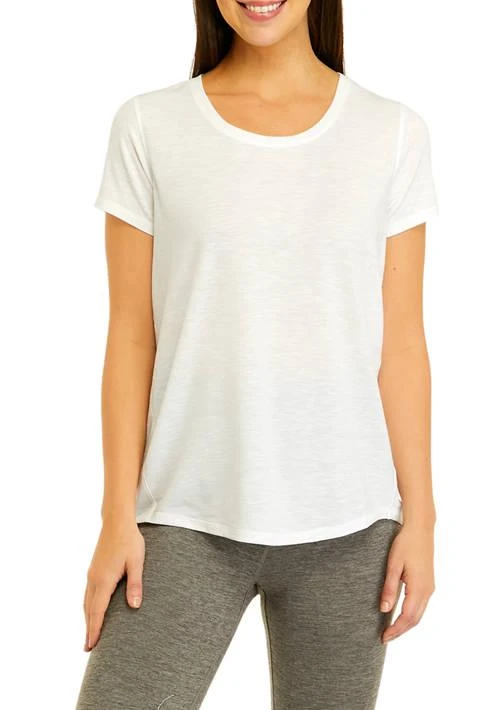 ZELOS Short Sleeve Scoop Neck T Shirt 1