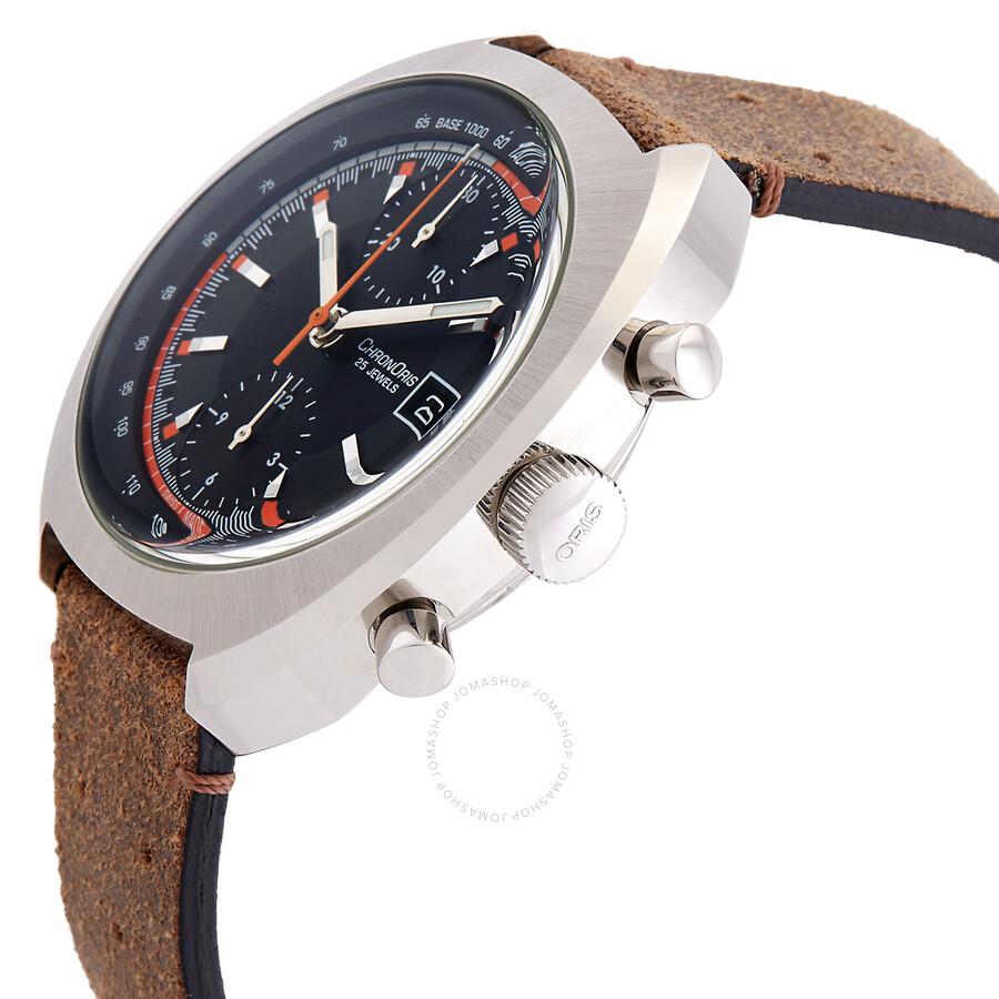 Oris Chronoris Limited Edition Chronograph Automatic Black Dial Watch 01 673 7739 4034-SET LS