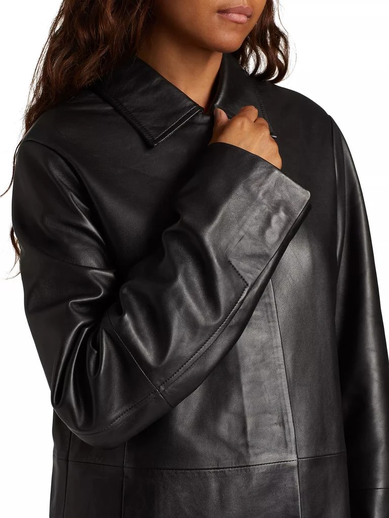 Loulou Studio Leather Knee-Length Coat 6