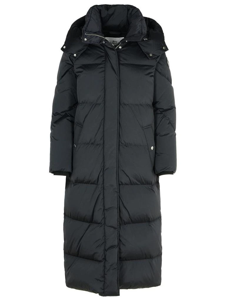 Woolrich Woolrich Black Nylon Aurora Long Jacket 1