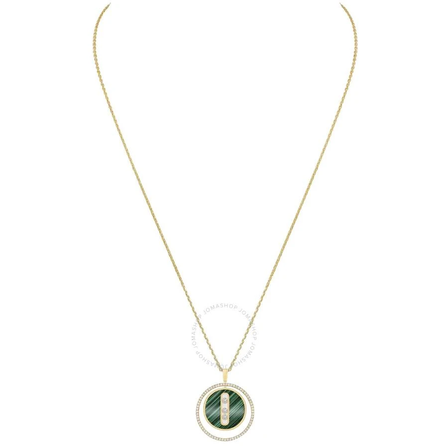Messika 18k Yellow Gold Malachite Lucky Move Diamond Necklace 2