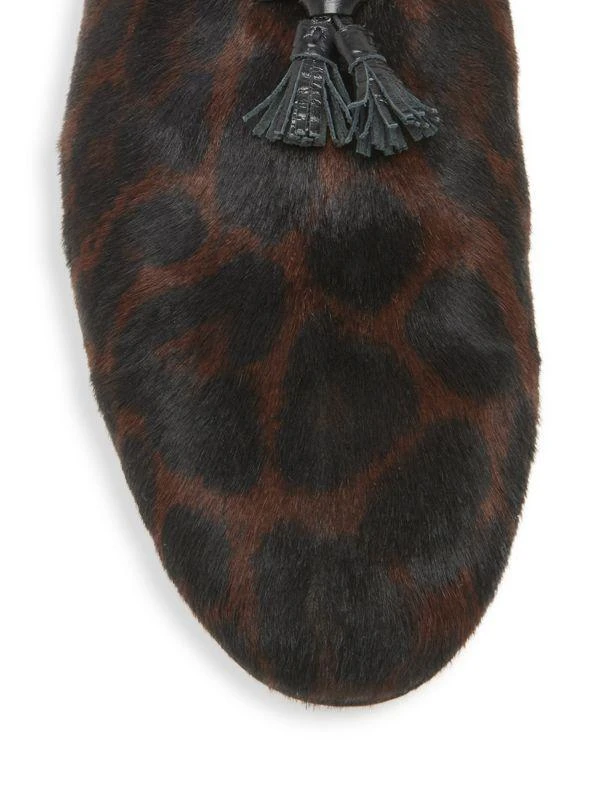 Tom Ford Leopard-Print Calf-Hair Slippers 4