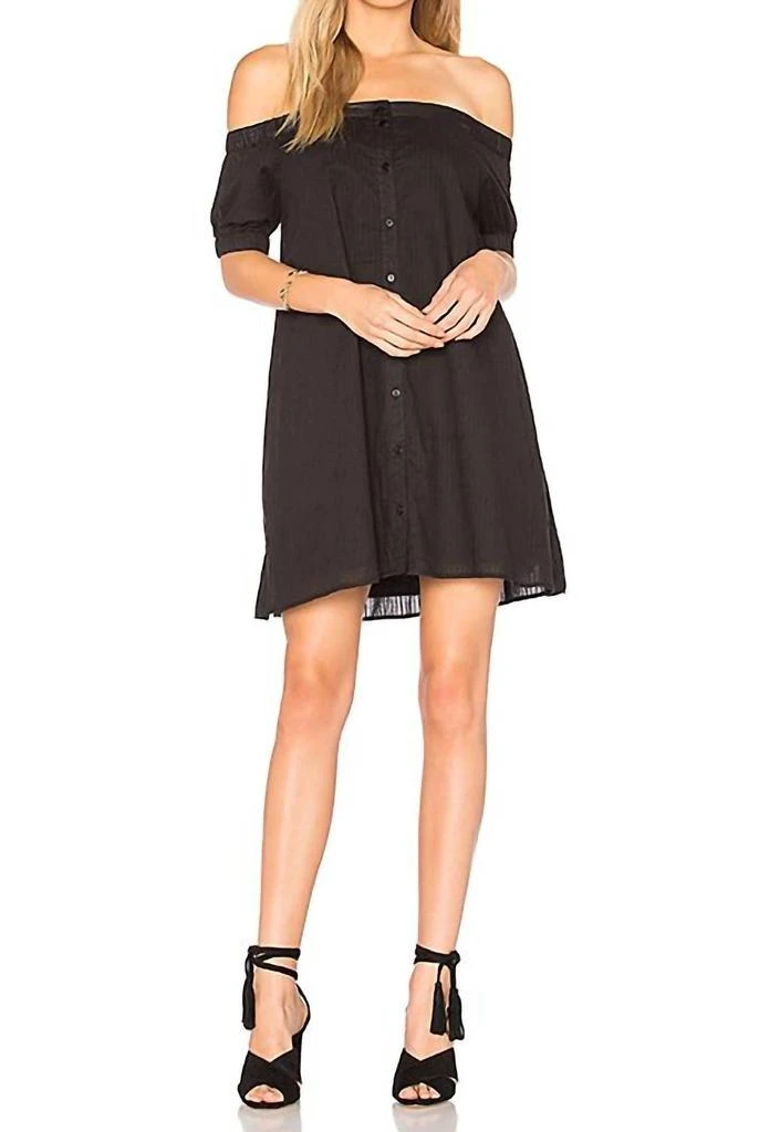 The Fifth Label Sun Valley Off Shoulder Mini Dress In Black 1