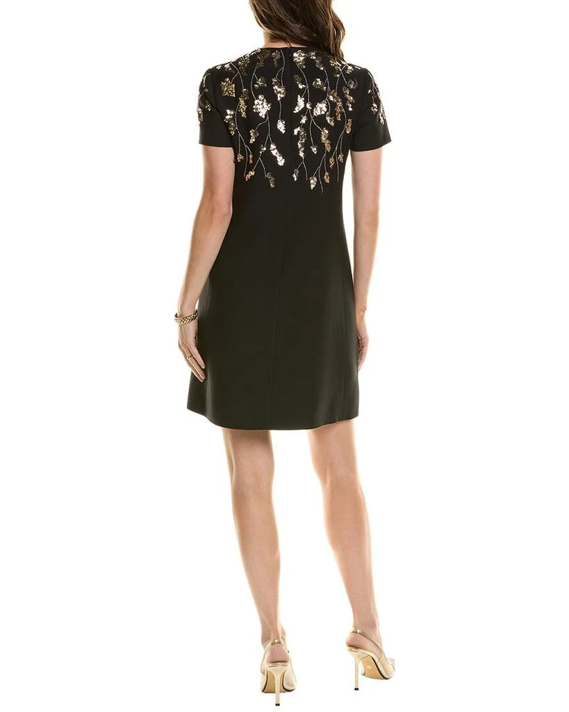 black form fitting dress Embellished Plunge Neck Mini Dress in Black - 4 main image 0