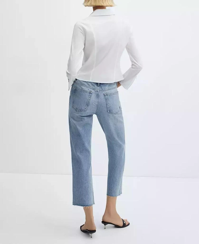 Mango Women's Straight-Fit Cropped Jeans 3