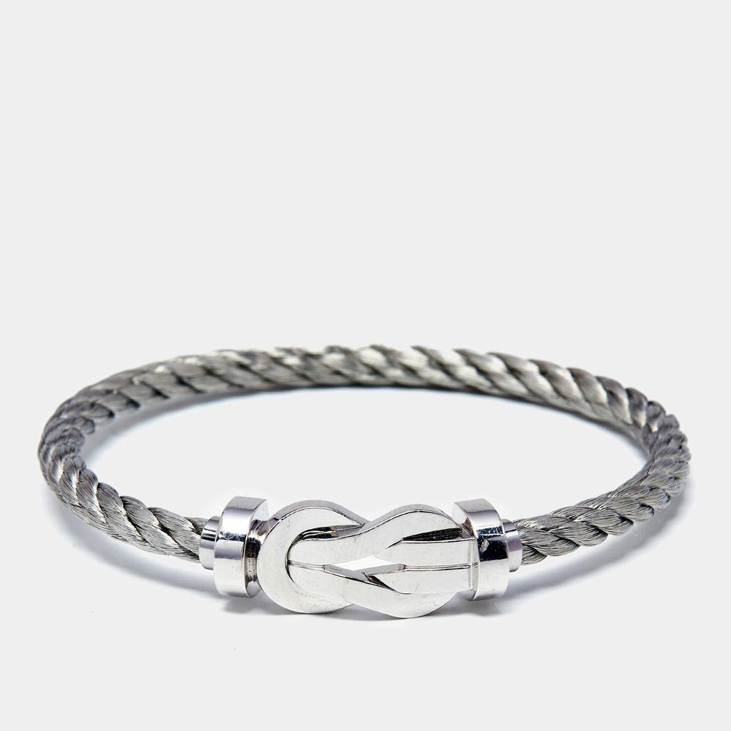 Fred Fred Chance Infinie 18k White Gold Stainless Steel Bracelet 17