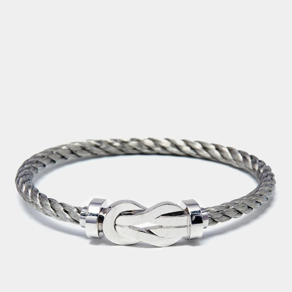 Fred Fred Chance Infinie 18k White Gold Stainless Steel Bracelet 17 1