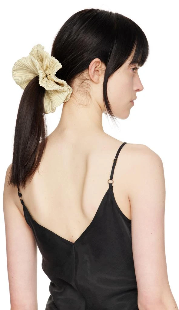LE17SEPTEMBRE Beige Freya Pleats Scrunchie 3
