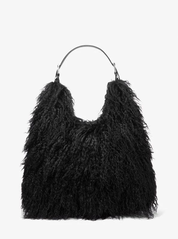 Michael Kors Nolita Large Shearling Leather Hobo Shoulder Bag 1