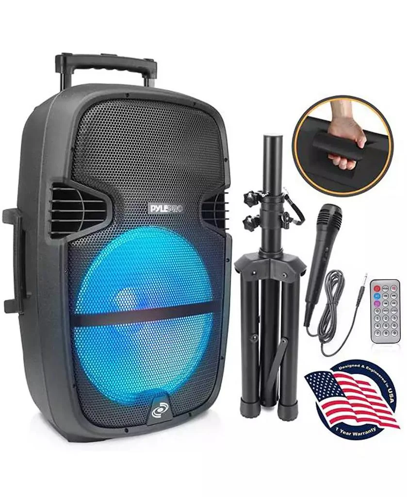 Pyle 15

 Portable Wireless Stereo Speaker System with Bluetooth, USB/SD Reader, 
FM Radio (PPHP1548B.5)