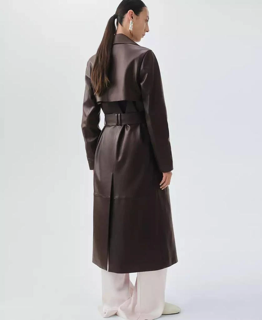 Mango Women's Leather Belt Trench Coat 2