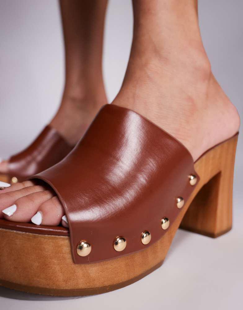 Public Desire Public Desire Dutchie mule sandals in Tan