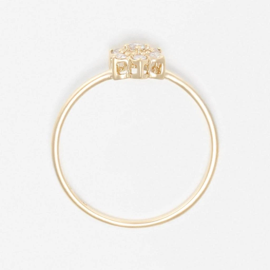 Atelier du Diamant Bague "Fleur De Diamant" D0,12/7 - Or Jaune 375/1000 3
