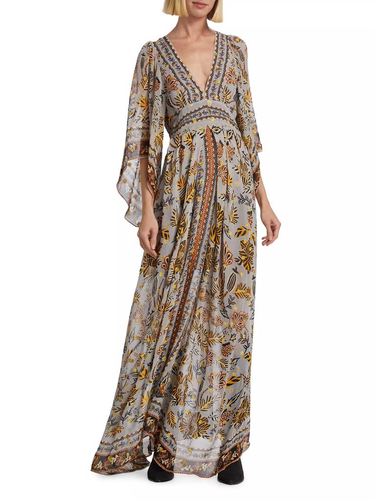 Farm Rio Floral Tapestry Maxi Dress