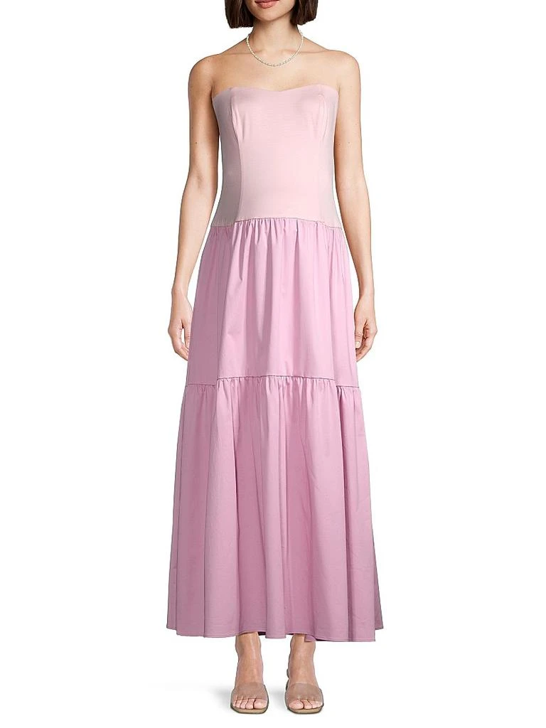 Emilia George Maternity The Evelyn Strapless Tiered Midi-Dress 3