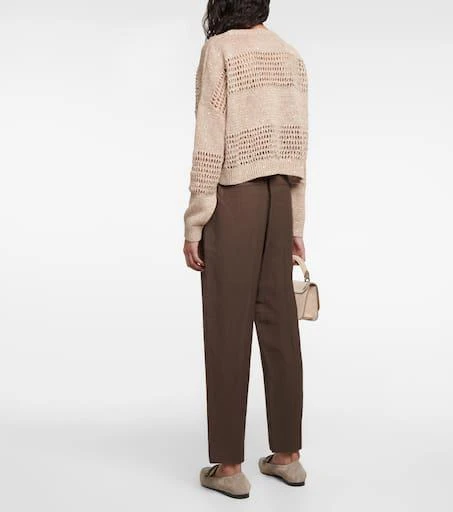 Brunello Cucinelli Embellished openwork sweater 3