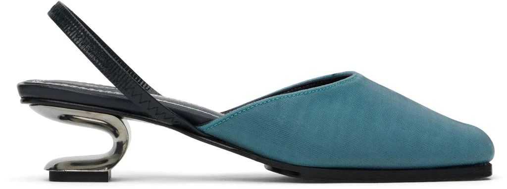 Nicole Saldaña Blue Syd Mesh Heels 1