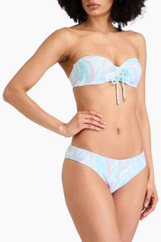 Heidi Klein Florence printed stretch-piqué underwired bikini top