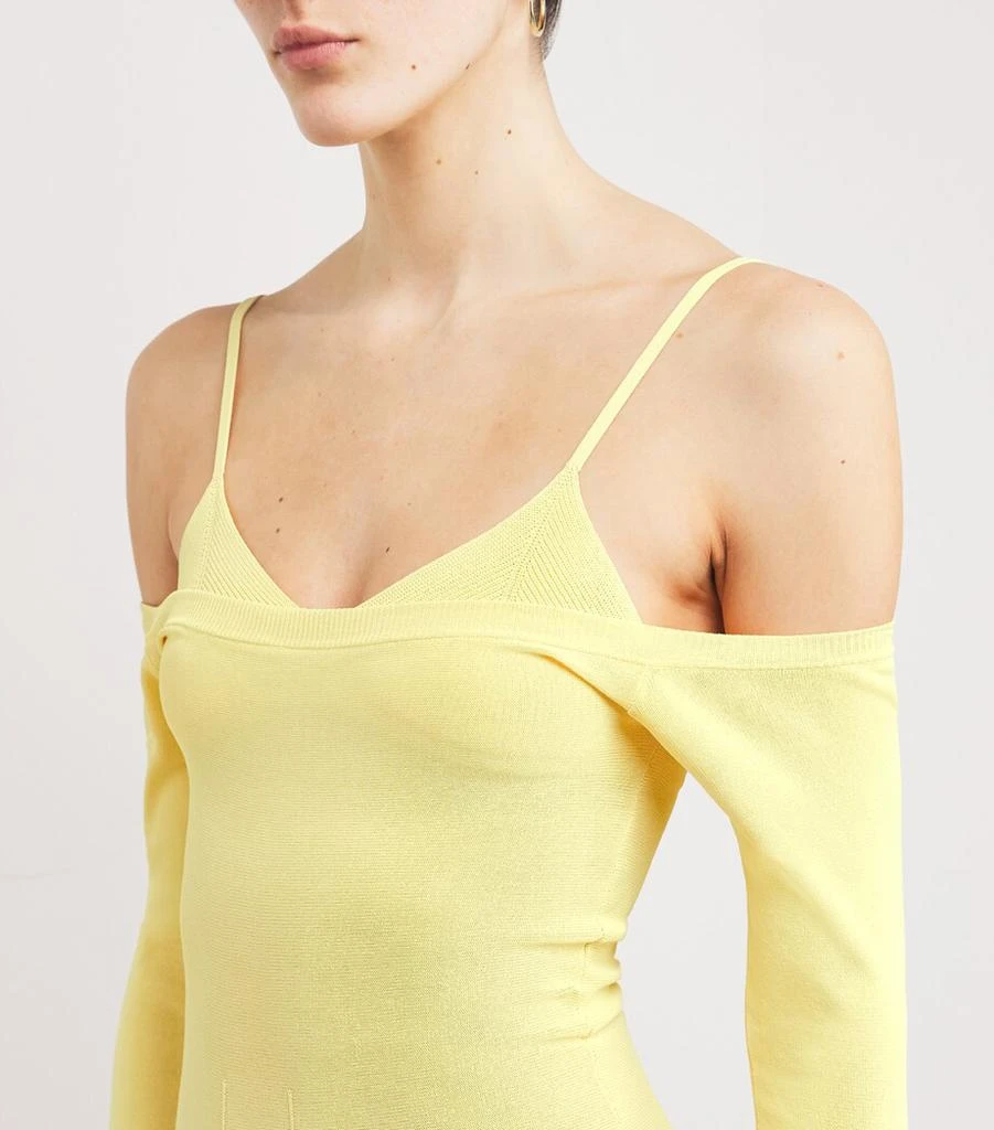 Jacquemus Knitted Off-The-Shoulder Maxi Dress 4