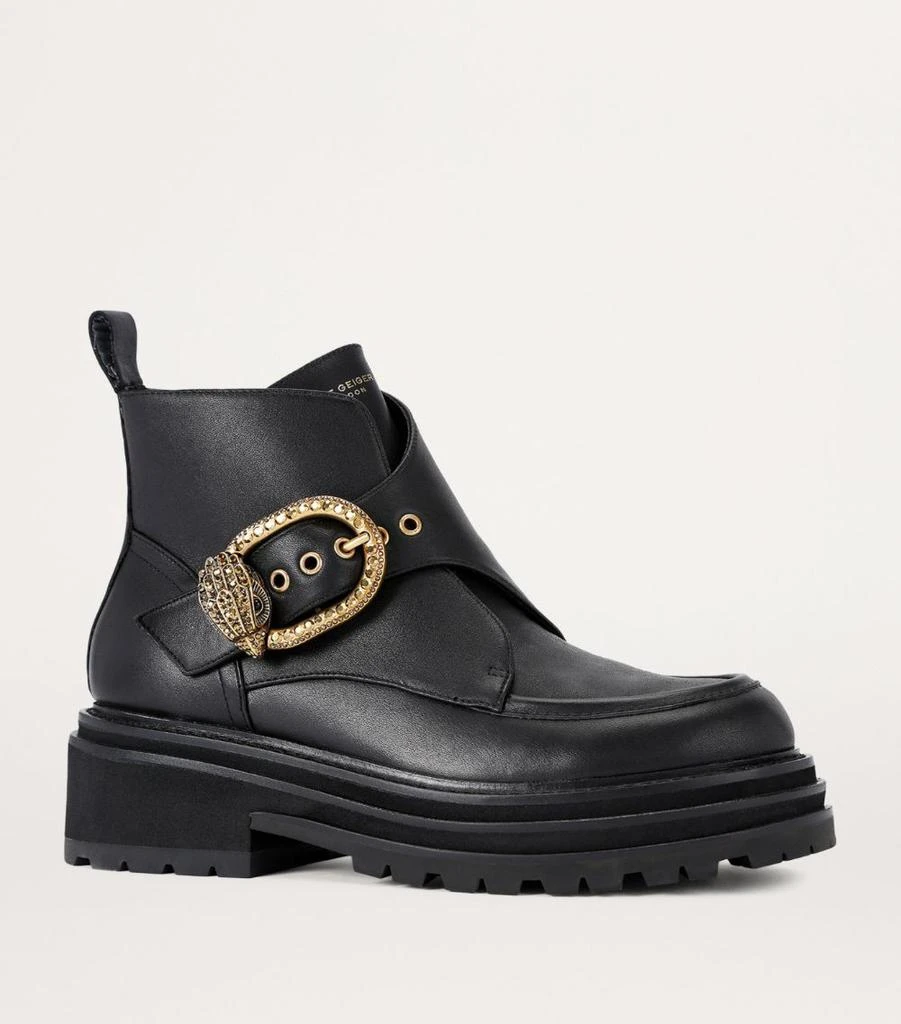 Kurt Geiger Leather Mayfair Chunky Ankle Boots 4
