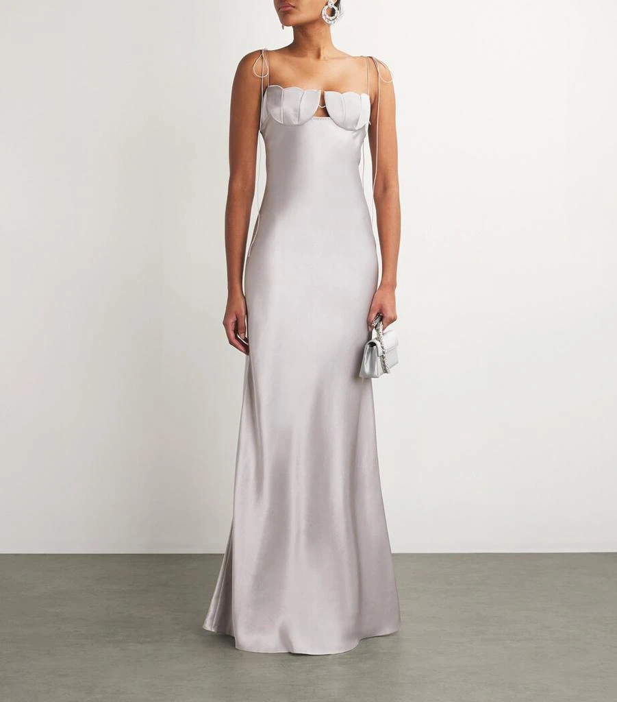 Anna October Satin Tulip Maxi Dress 2