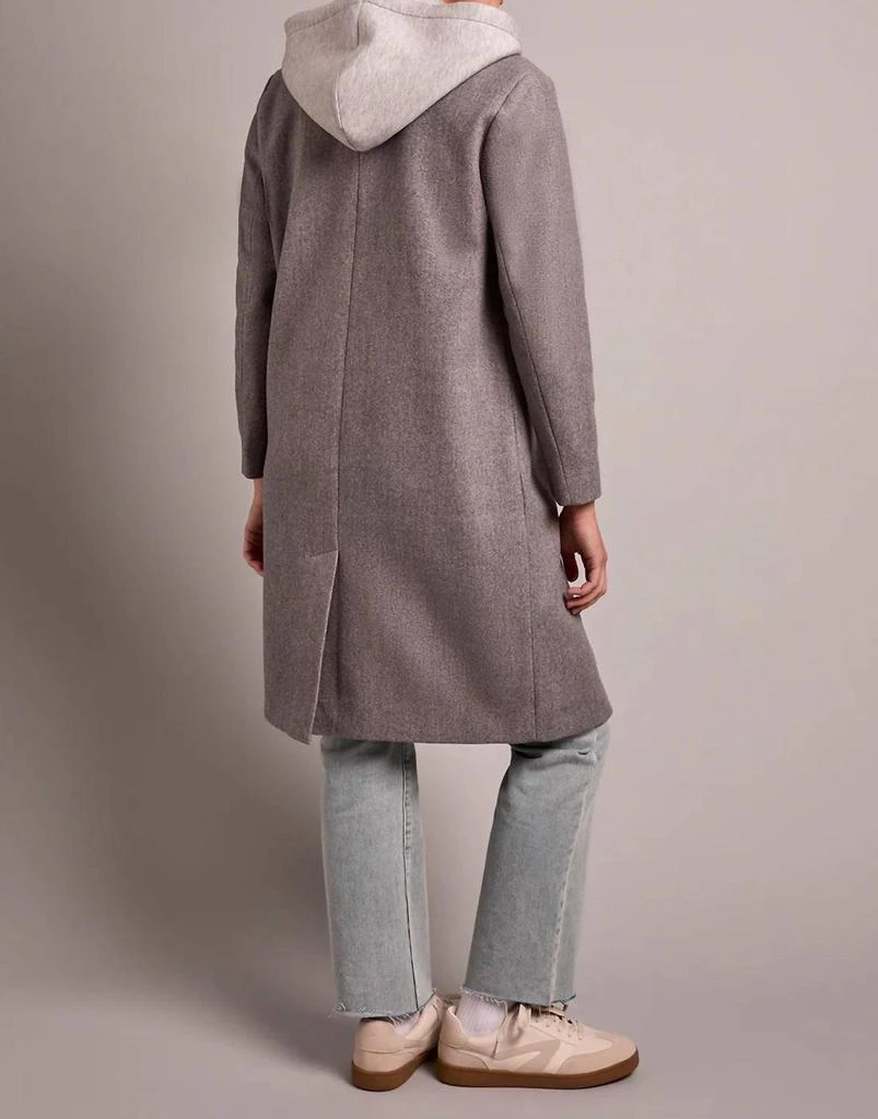 Tribal Tribal - Ultra-soft Knit Coat With Removable Fooler Hoodie 2