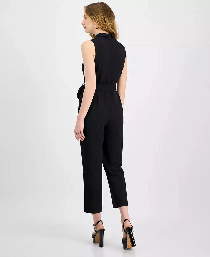 Bar III Women's Shawl-Collar Belted Straight-Leg Jumpsuit, Exclusively at Macy's 5
