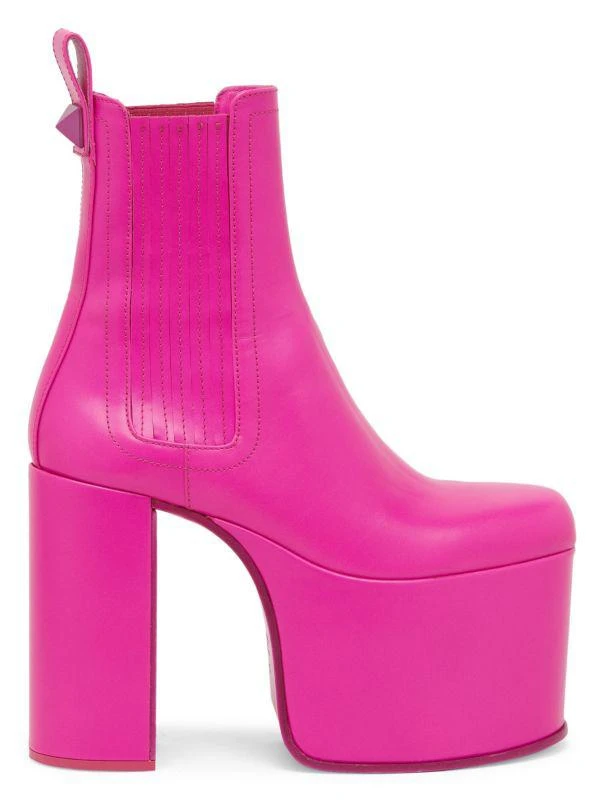 Valentino Beatle Platform Leather Booties 1