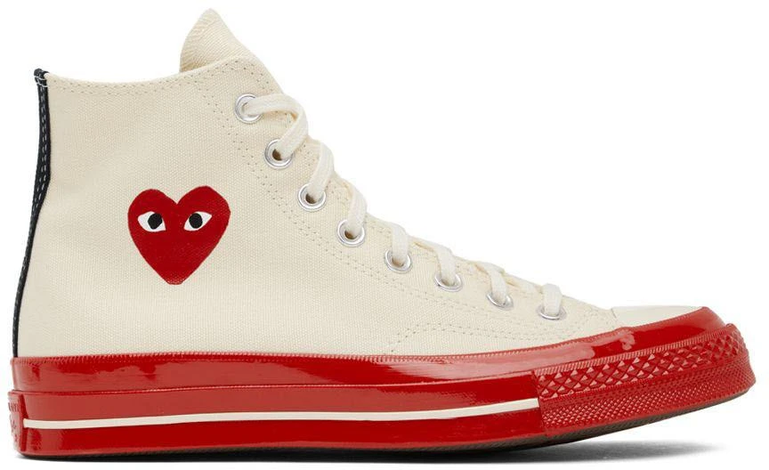 Comme des Garcons Off-White & Red Converse Edition Chuck 70 Sneakers 1