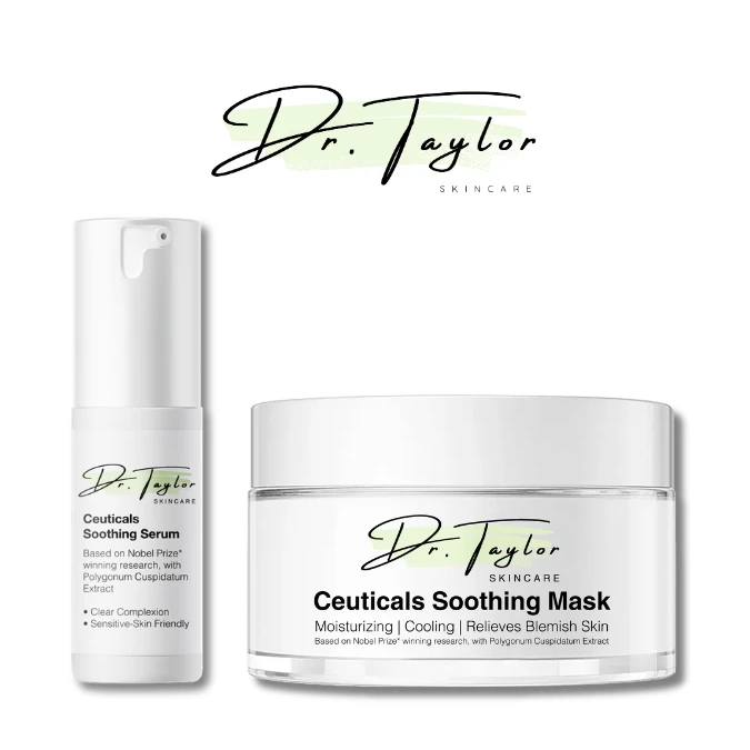 Dr.Taylor 【Repair kit】Dr.Taylor Ceuticals Skin Repair Soothing Plant Hydrating Skincare Serum 30ml+Dr.Taylor Ceuticals Plant Repair Soothing Skincare Hydrating Mask 100g