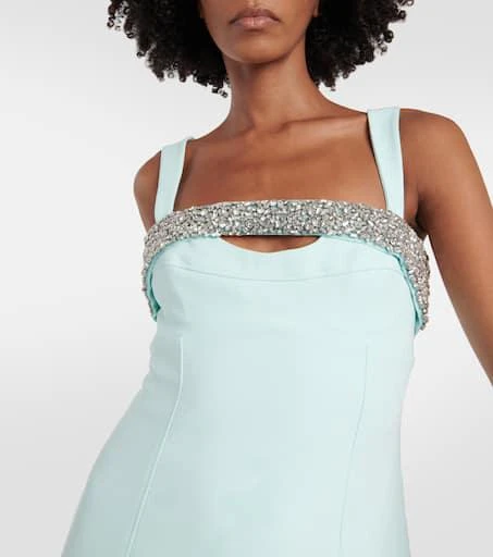 SIMKHAI Lenny embellished crêpe minidress 4