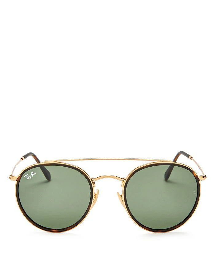 Ray-Ban Icons Brow Bar Round Sunglasses, 51mm 1
