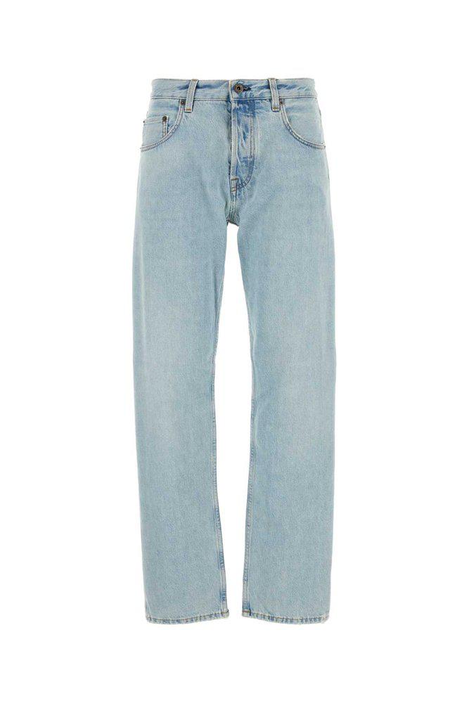 Miu Miu Miu Miu Logo Patch Straight-Leg Jeans