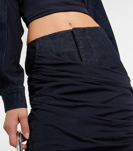 Christopher Esber Ruched denim maxi skirt 4