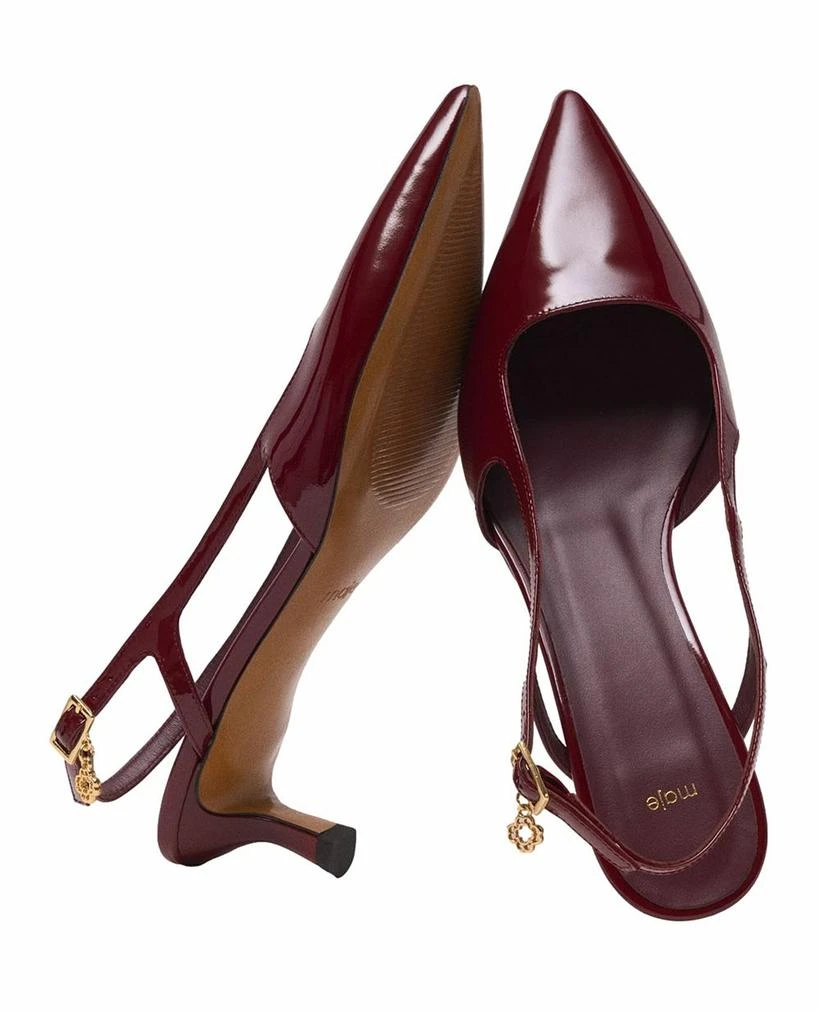 Maje Women's Patent Leather Slingback Pumps 3
