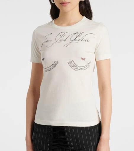 Jean Paul Gaultier Logo printed cotton jersey t-shirt 6