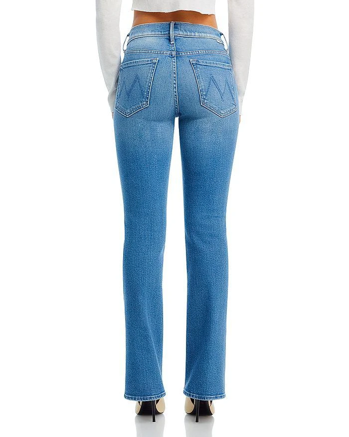 MOTHER MOTHER The Lil' Outsider Petites Mid Rise Sneak Jeans in Flag Me Down 3