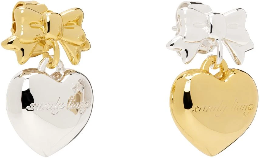 Sandy Liang Silver & Gold Ballerina Earrings 2