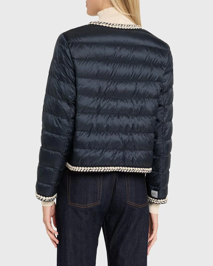 Max Mara Quilted Braid-Trim Puffer Coat 3