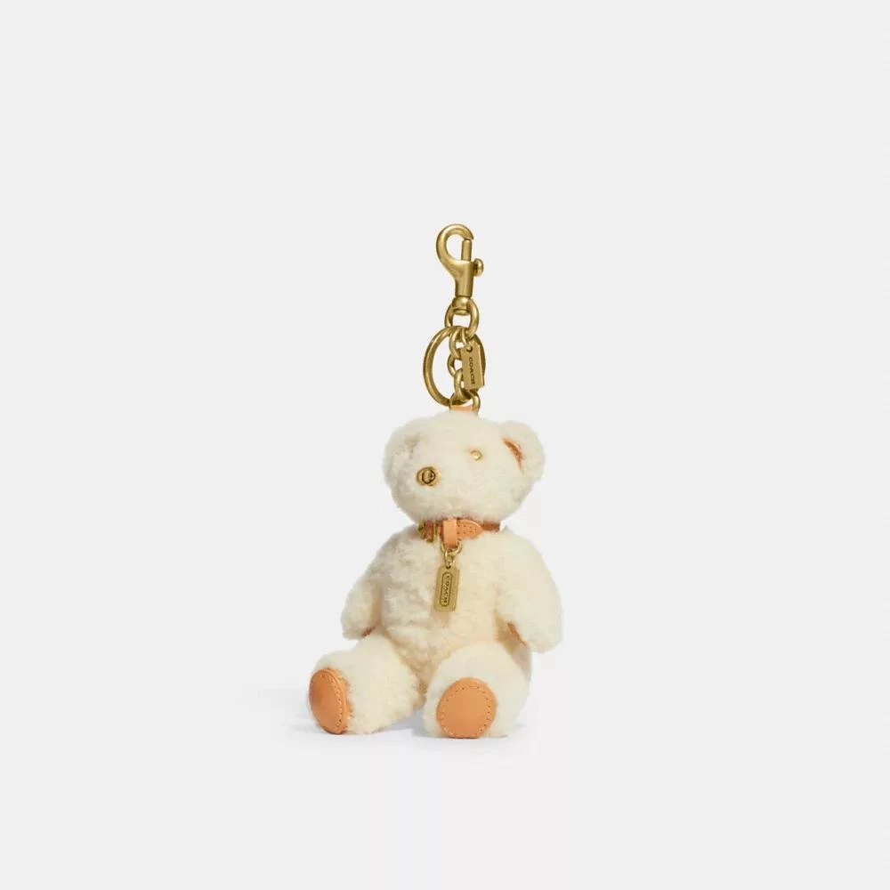 Coach Bear Bag Charm In Shearling 1