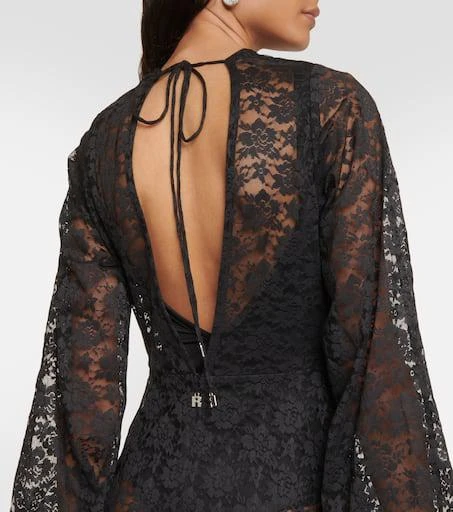 white lace dress short sleeve Kai Mini Dress in Lace Inserts White 0 main image 1