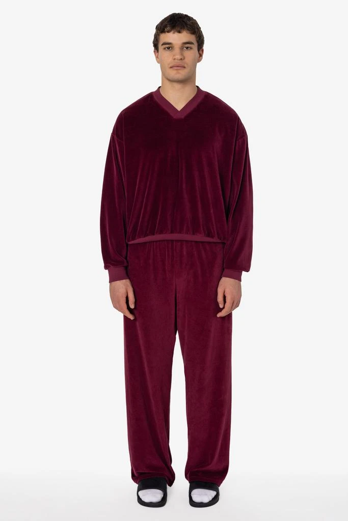 Los Angeles Apparel VLR445GD - Garment Dye Velour Open Bottom Sweatpants 7