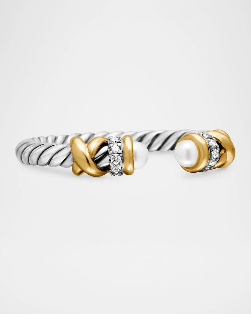 David Yurman Petite Helena Ring Sterling Silver with 18K Yellow Gold