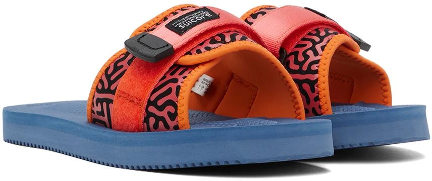 Suicoke Orange & Blue PADRI-PT06 Sandals 4