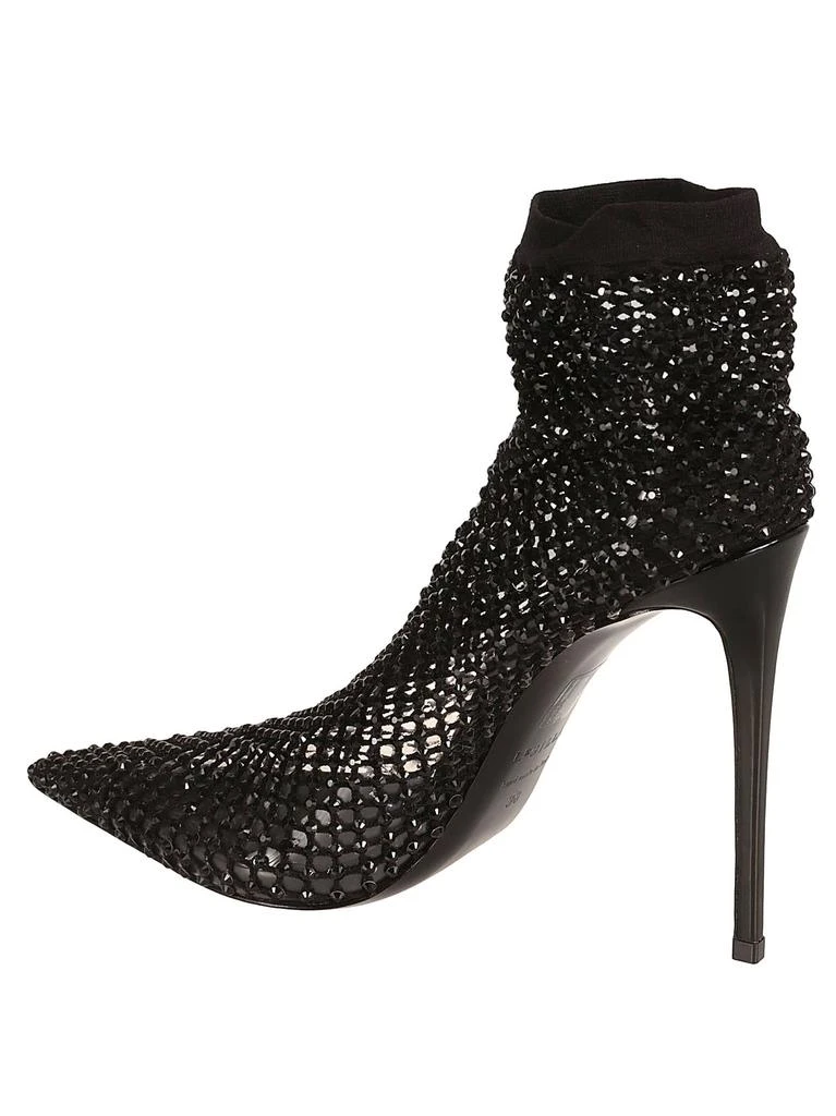 LE SILLA Fishnet Embellished Pointed Toe Pumps 3