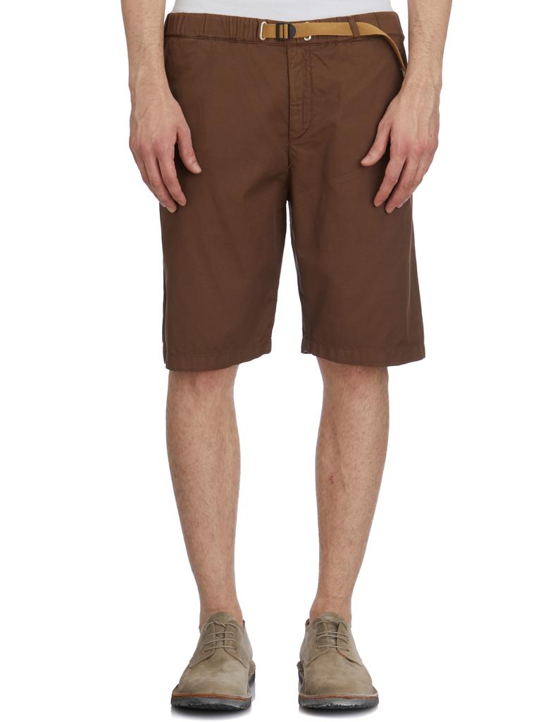 WHITE SAND COTTON AND LINEN BERMUDA SHORTS