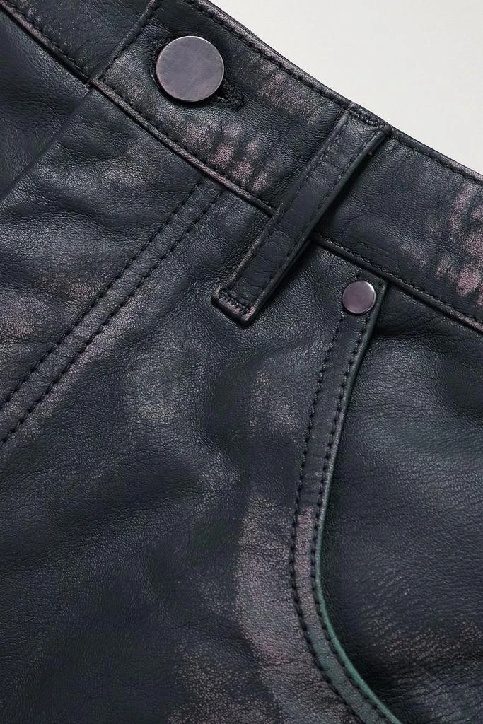 DODO BAR OR Tati distressed paneled leather straight-leg pants 4