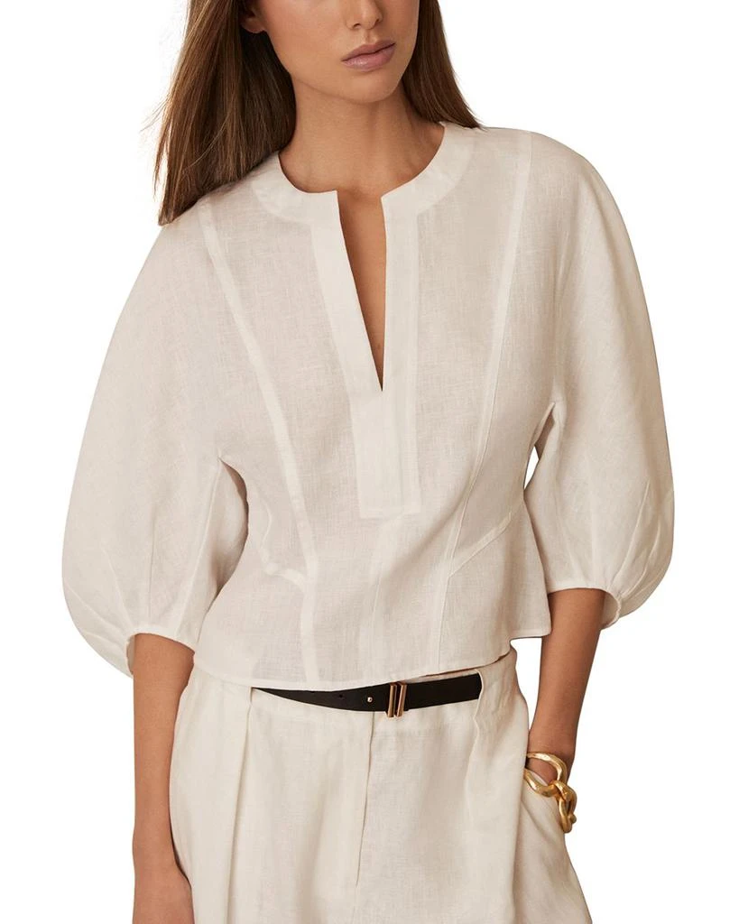 REISS Remi Linen Top 1